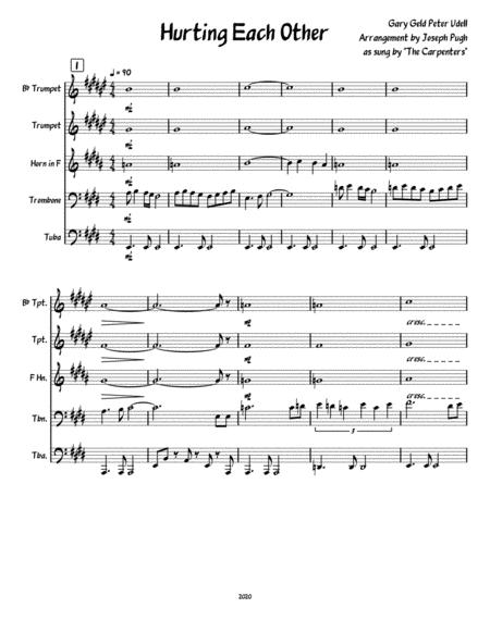 Free Sheet Music Hurting Each Other Brass Quintet