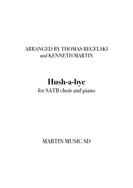 Free Sheet Music Hush A Bye