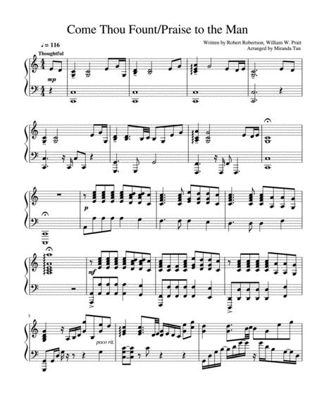 Hymn Mashup Come Thou Fount Praise To The Man Sheet Music