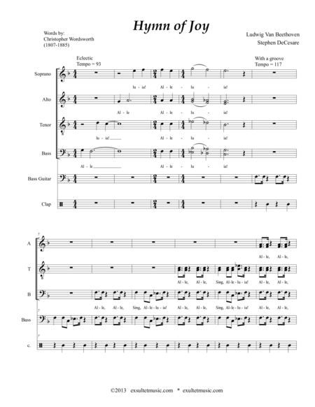 Free Sheet Music Hymn Of Joy