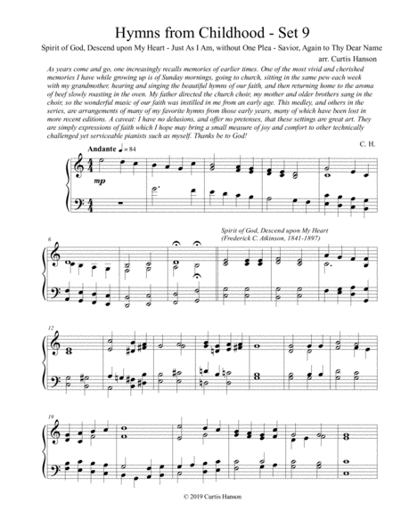 Hymns From Childhood Set 9 Piano Solo Sheet Music