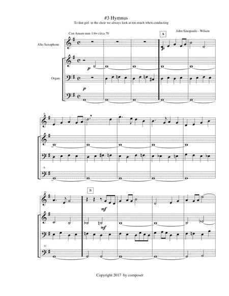 Free Sheet Music Hymnus 3 From Choir Loft Meditations Organ Score