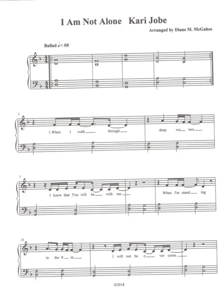 I Am Not Alone Sheet Music