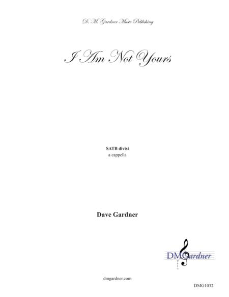 I Am Not Yours Sara Teasdale Sheet Music