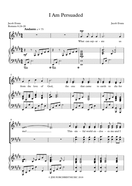 I Am Persuaded Sheet Music