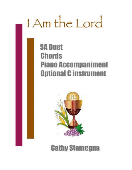 I Am The Lord Sa Duet Chords Piano Acc With Optional C Instrument Sheet Music