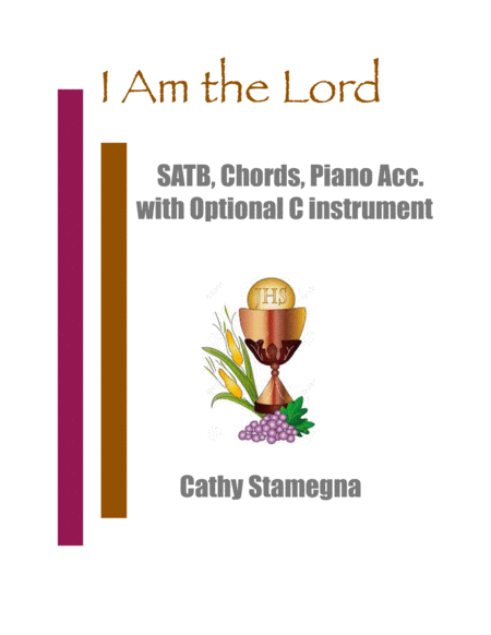 Free Sheet Music I Am The Lord Satb Chrods Piano Acc With Optional C Instrument