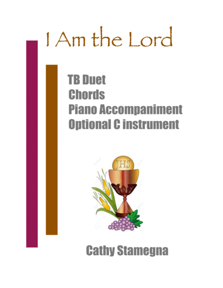 Free Sheet Music I Am The Lord Tb Duet Chords Piano Acc With Optional C Instrument