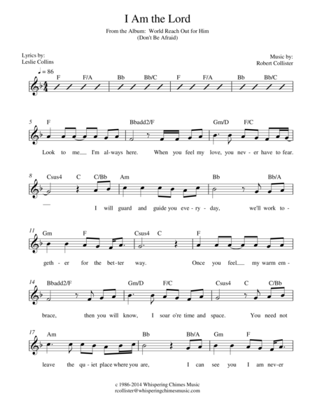 I Am The Lord Sheet Music