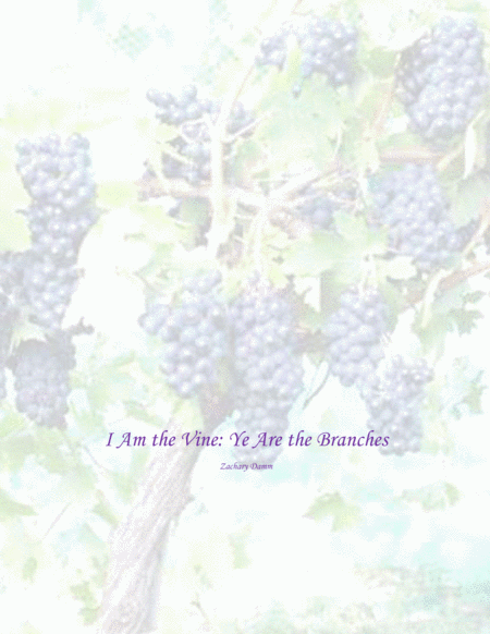 Free Sheet Music I Am The True Vine Ye Are The Branches Oboe