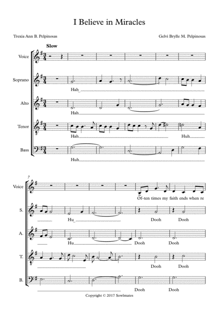 I Believe In Miracles Sheet Music