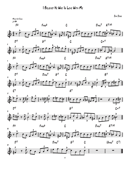 I Believed He Was In Love With Me Sheet Music