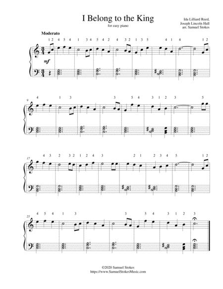 Free Sheet Music I Belong To The King For Easy Piano