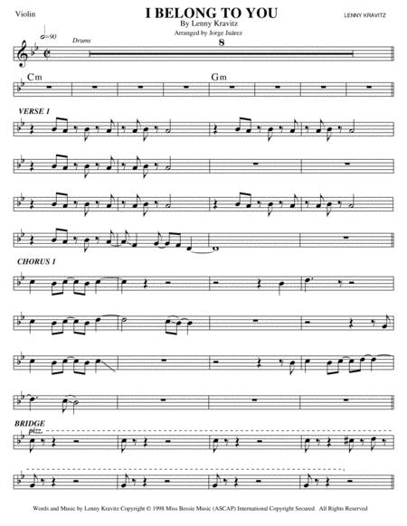 I Belong To You Violin Sheet Music