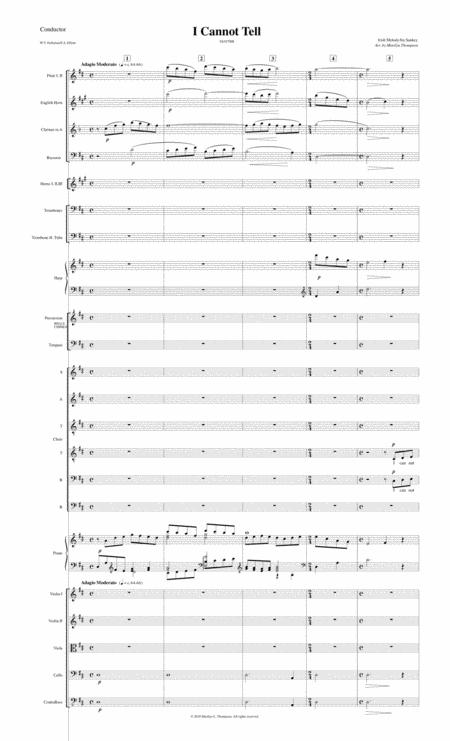 I Cannot Tell Full Score Pdf Sheet Music