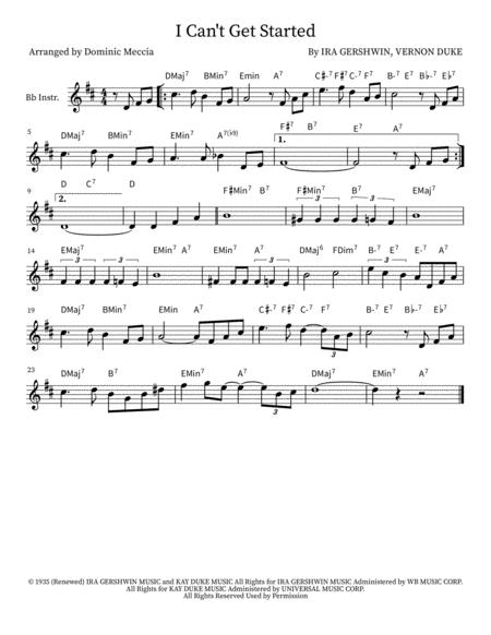 I Cant Get Started Bb Instruments Sheet Music