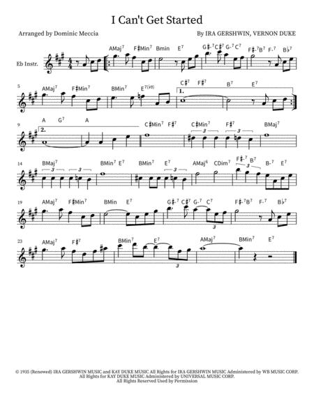 I Cant Get Started Eb Instruments Sheet Music