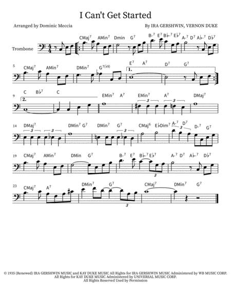 I Cant Get Started Trombone Sheet Music