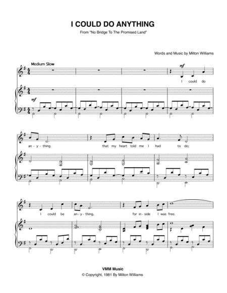 Free Sheet Music I Could Do Anything