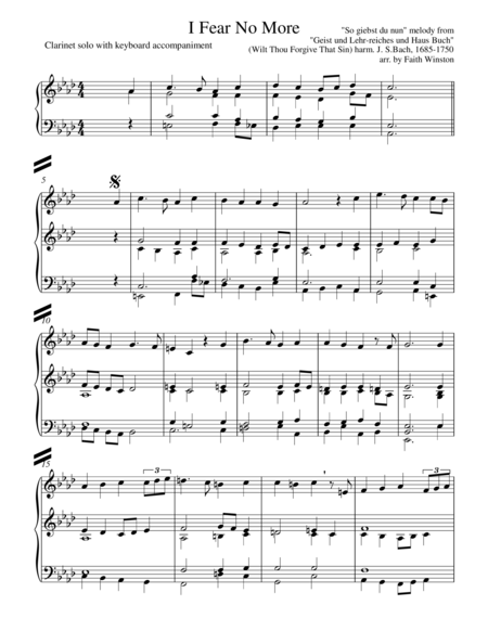 Free Sheet Music I Fear No More