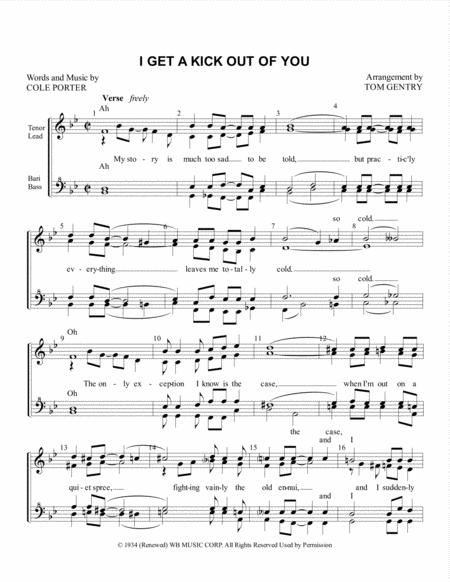 I Get A Kick Out Of You Ssaa Sheet Music