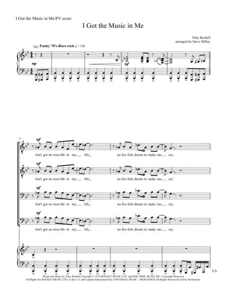 I Got The Music In Me Sheet Music