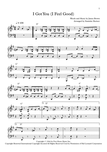 I Got You I Feel Good Sheet Music