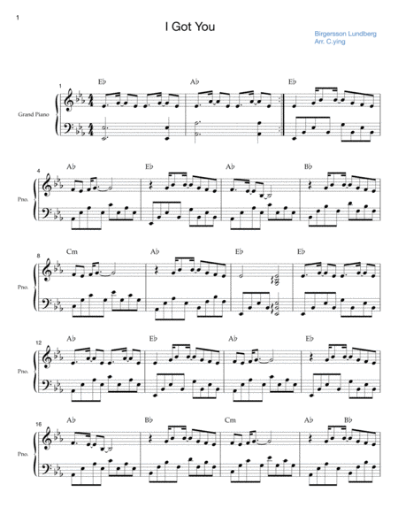 I Got You Sheet Music