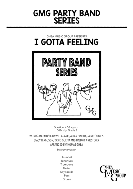 I Gotta Feeling Party Band Sheet Music