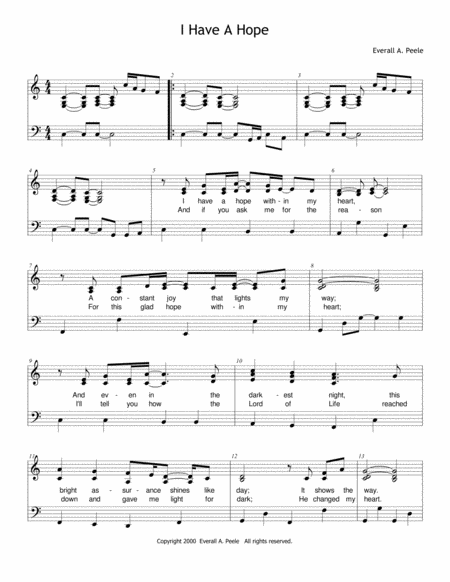 I Have A Hope Sheet Music