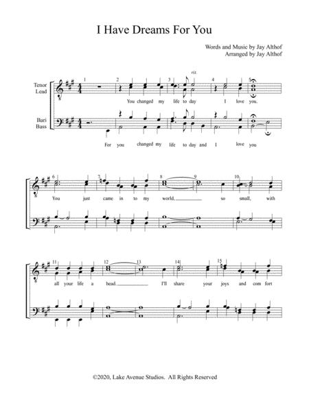 I Have Dreams For You Sheet Music