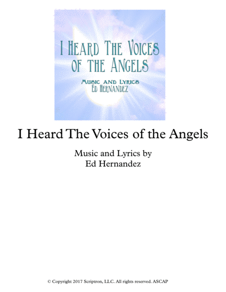 Free Sheet Music I Heard The Voices Of The Angels