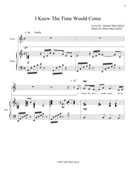 Free Sheet Music I Knew The Time Would Come