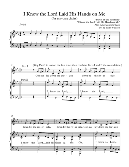 I Know The Lord Laid His Hands On Me Sheet Music