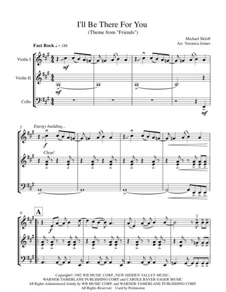 I Ll Be There For You Theme From Friends For String Trio Violin 1 2 Cello Sheet Music