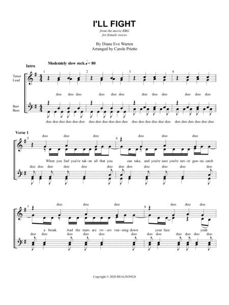 Free Sheet Music I Ll Fight Quartet