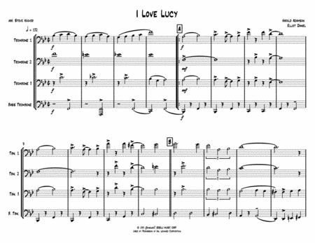 I Love Lucy Trombone Quartet Sheet Music