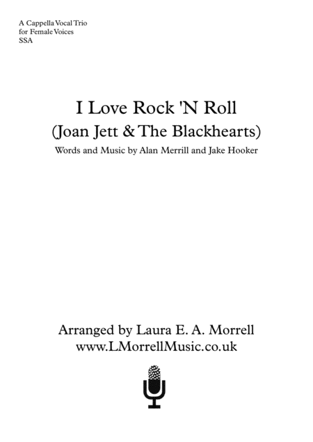 I Love Rock N Roll 3 Part Female A Cappella Trio Ssa Sheet Music