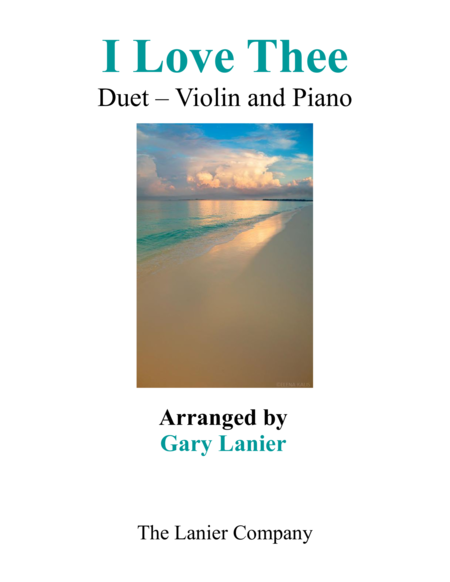 I Love Thee Duet Violin Piano With Parts Sheet Music