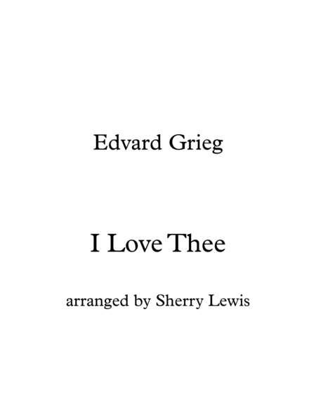 I Love Thee String Trio For String Trio Sheet Music