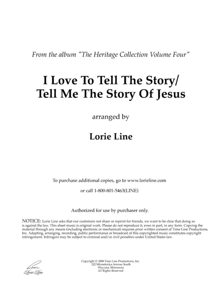 I Love To Tell The Story Tell Me The Story Of Jesus Sheet Music