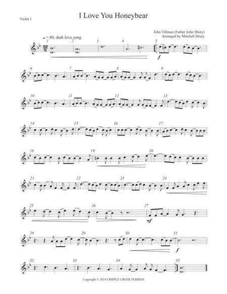 I Love You Honeybear Sheet Music