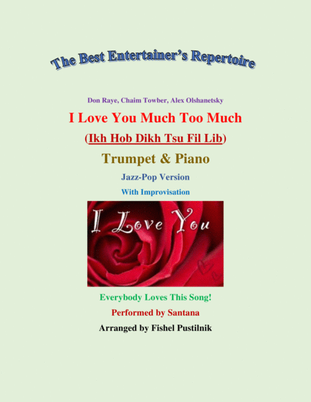 Free Sheet Music I Love You Much Too Much For Trumpet And Piano Video