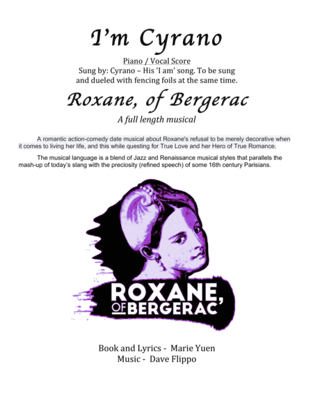 Free Sheet Music I M Cyrano From Roxane Of Bergerac A Full Length Musical