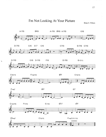 I M Not Looking At Your Picture Sheet Music