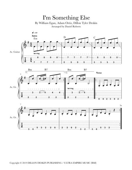 Free Sheet Music I M Something Else