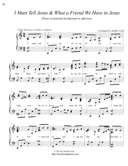 I Must Tell Jesus What A Friend We Have In Jesus Medley Sheet Music