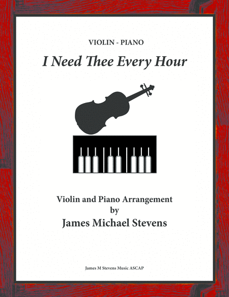 Free Sheet Music I Need Thee Every Hour Sacred Violin Piano