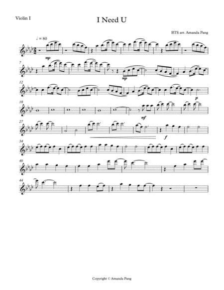 Free Sheet Music I Need U