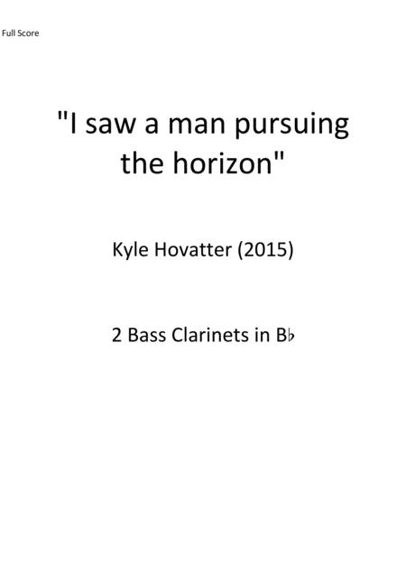 I Saw A Man Pursuing The Horizon Sheet Music